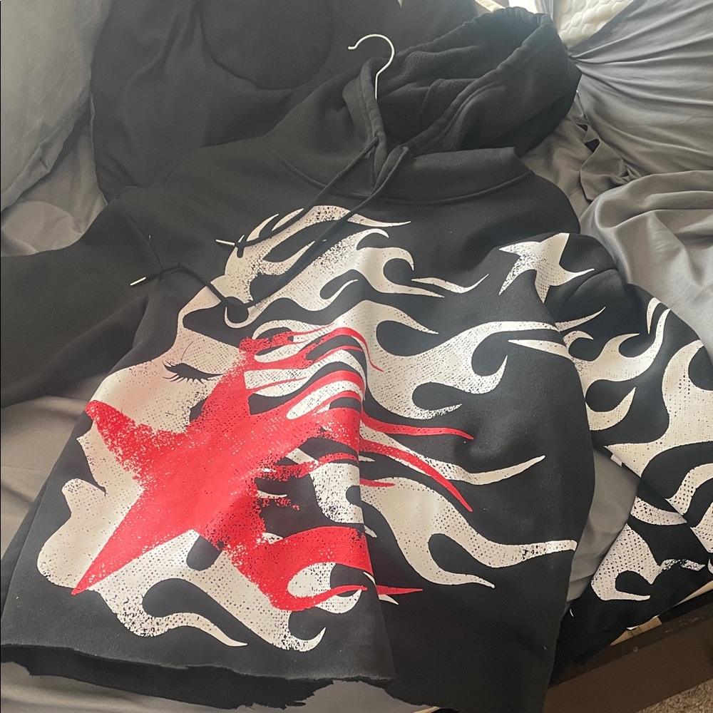 Black and Red Flame Hoodie